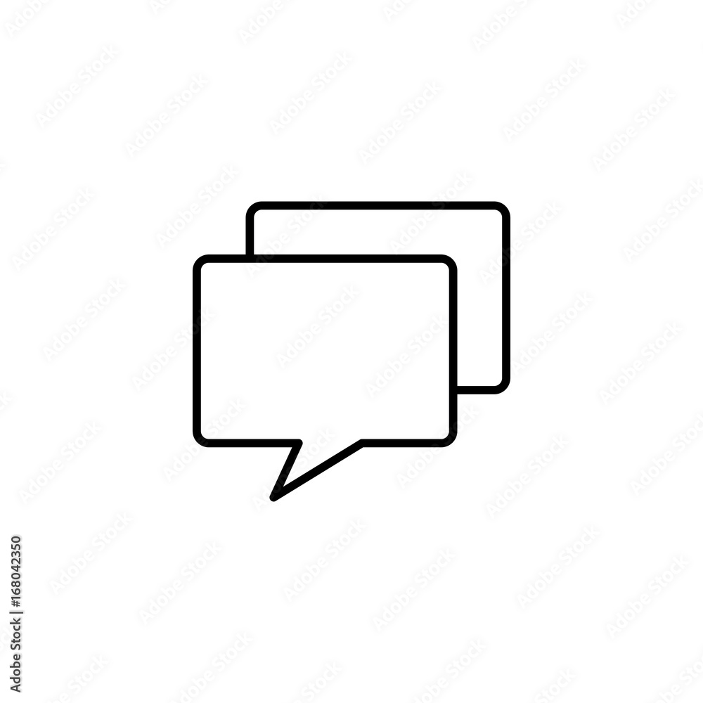chat, speech bubble icon on white background chat, speech bubble icon on white background
