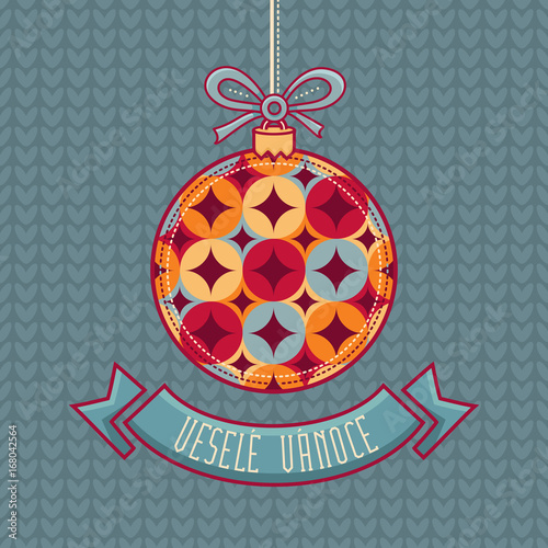 Czech language. Vesele Vanoce. Christmas message. 