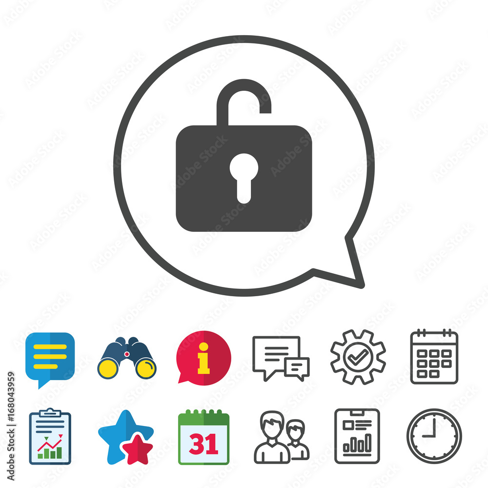 Lock sign icon. Login symbol. Lock sign icon. Login symbol.