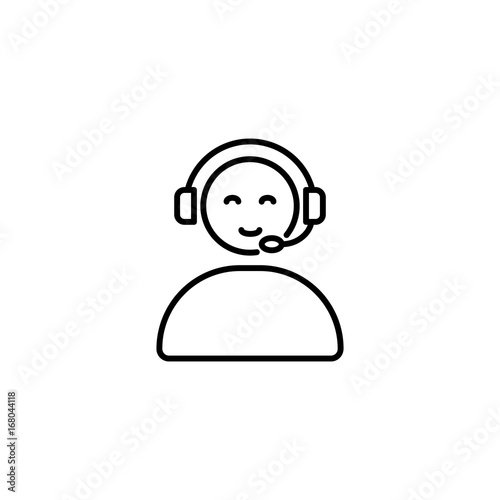 call center operator icon, online support