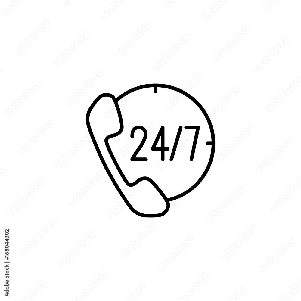 24,7 call center support vector icon 24,7 call center support vector icon