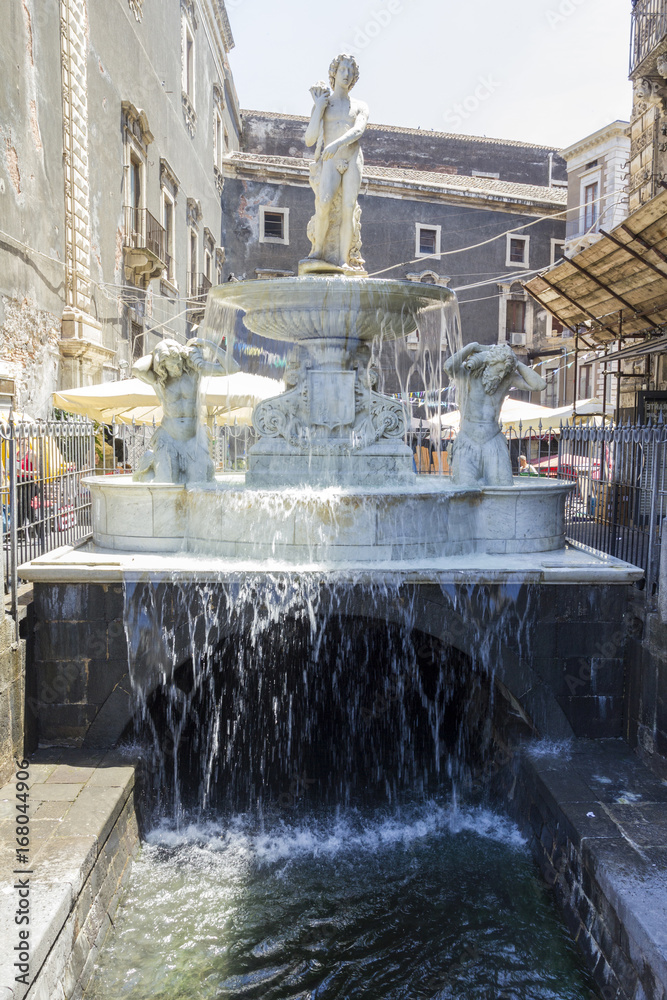 Fountain in Catania, Italy