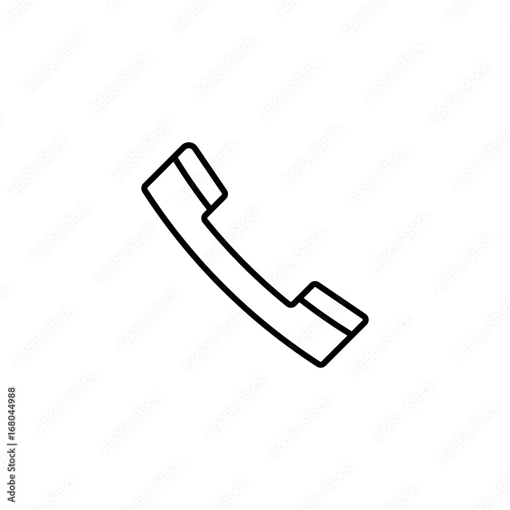 phone handset icon on white background