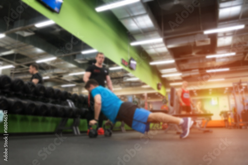 Wallpaper Mural Different dumbbell weights in fitness center Torontodigital.ca