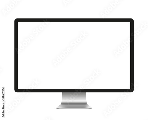 Screen computer monitor. Computer display isolated on white background - stock vector.
