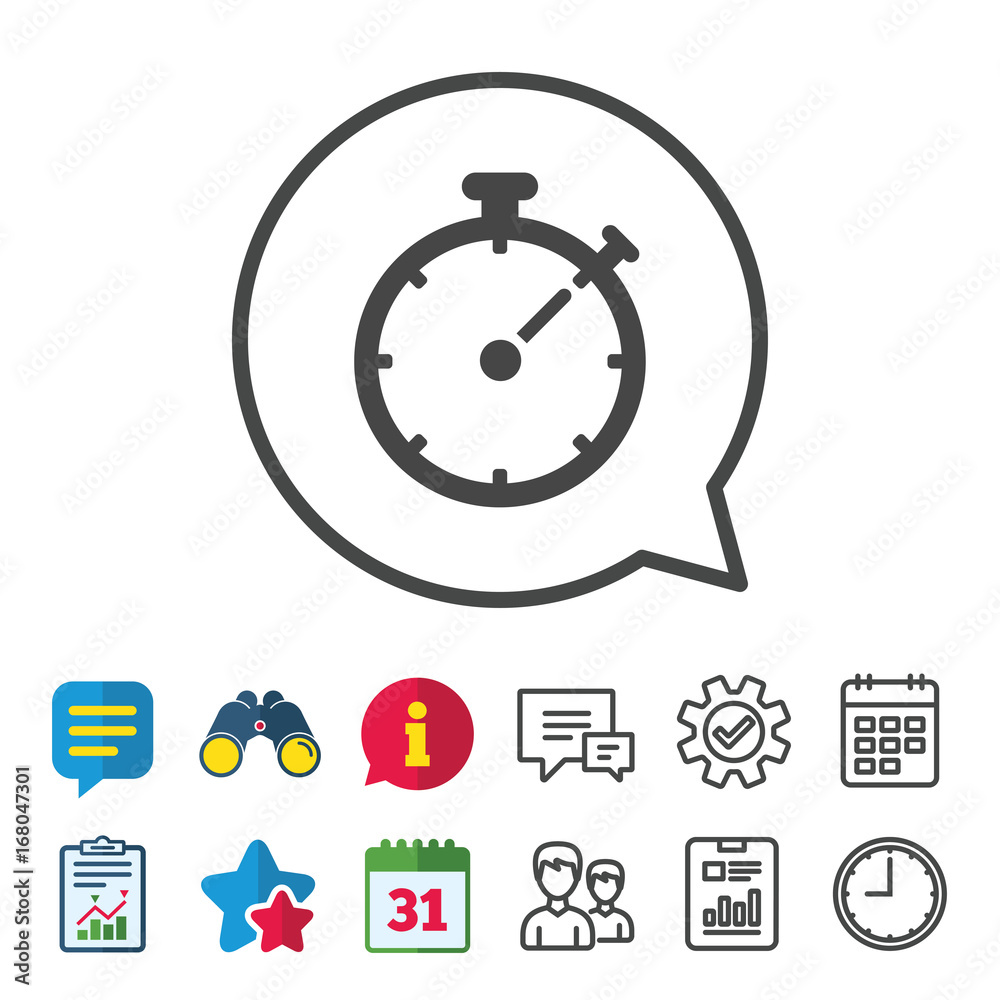 Fototapeta premium Timer sign icon. Stopwatch symbol.