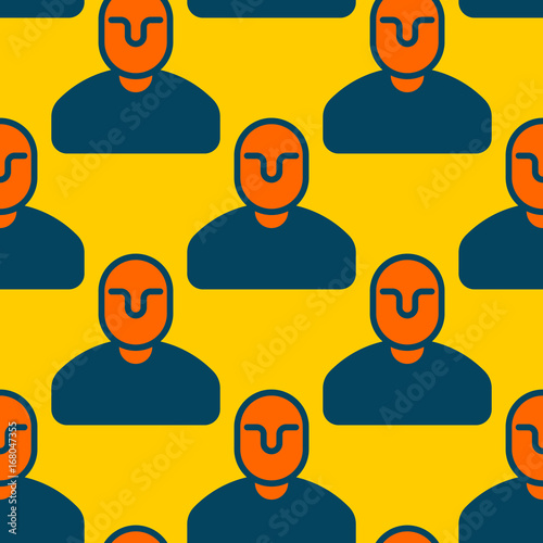Office seamless pattern. Manager background. People texture
