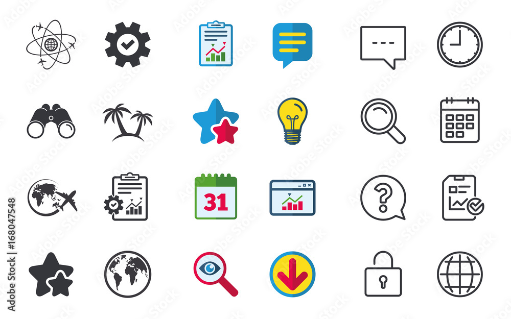 Travel trip icon. Airplane, world globe symbols. Travel trip icon. Airplane, world globe symbols.