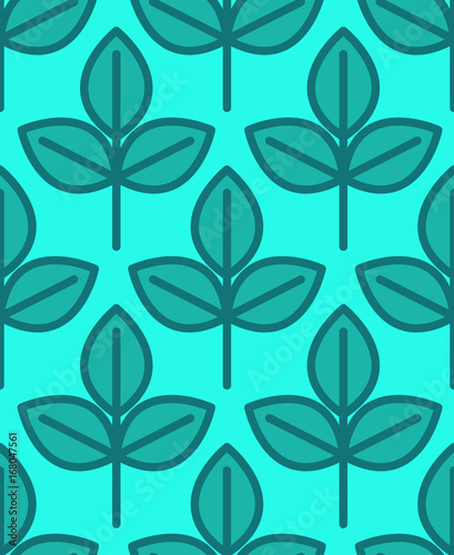 Young sapling seamless pattern. Sprout plant background