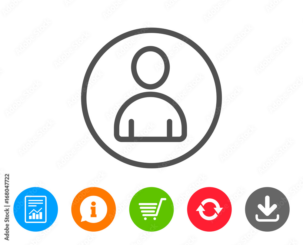 User line icon. Profile Avatar sign. User line icon. Profile Avatar sign.