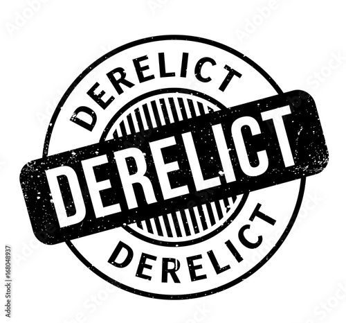 Derelict rubber stamp. Grunge design with dust scratches. Effects can be easily removed for a clean, crisp look. Color is easily changed.