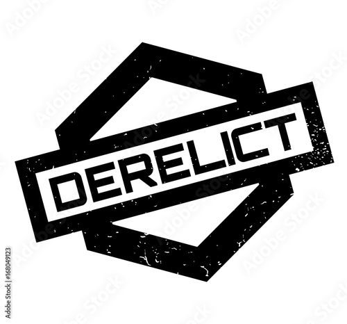 Derelict rubber stamp. Grunge design with dust scratches. Effects can be easily removed for a clean, crisp look. Color is easily changed.