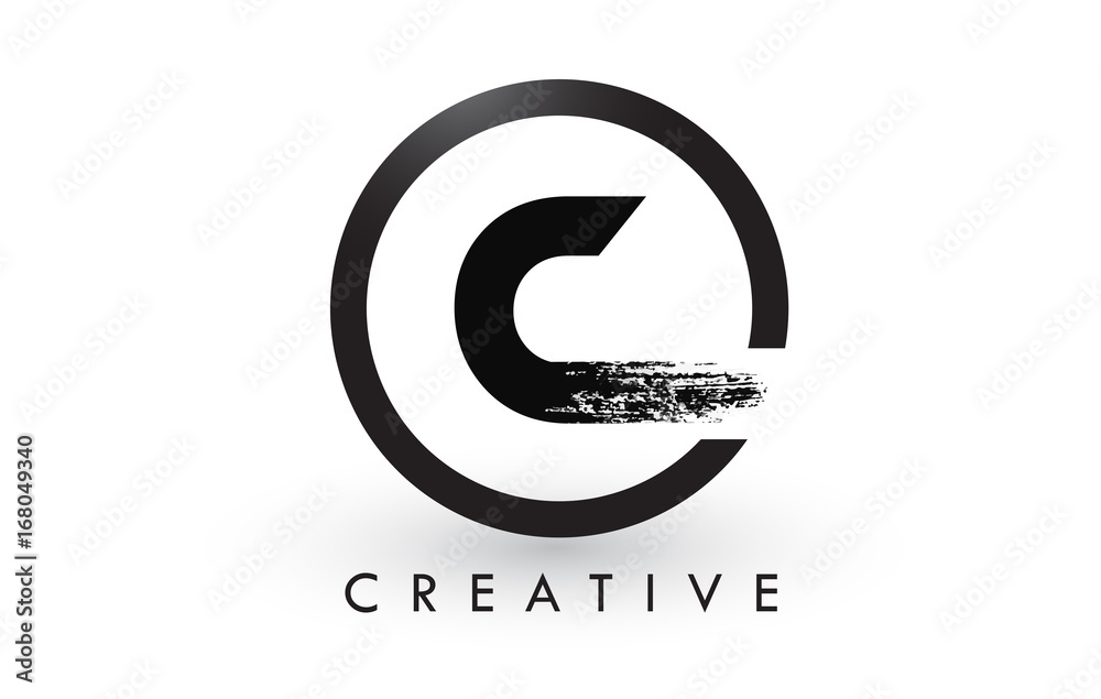 C Brush Letter Logo Design. Creative Brushed Letters Icon Logo. C Brush Letter Logo Design. Creative Brushed Letters Icon Logo.