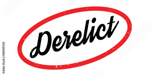 Derelict rubber stamp. Grunge design with dust scratches. Effects can be easily removed for a clean, crisp look. Color is easily changed.