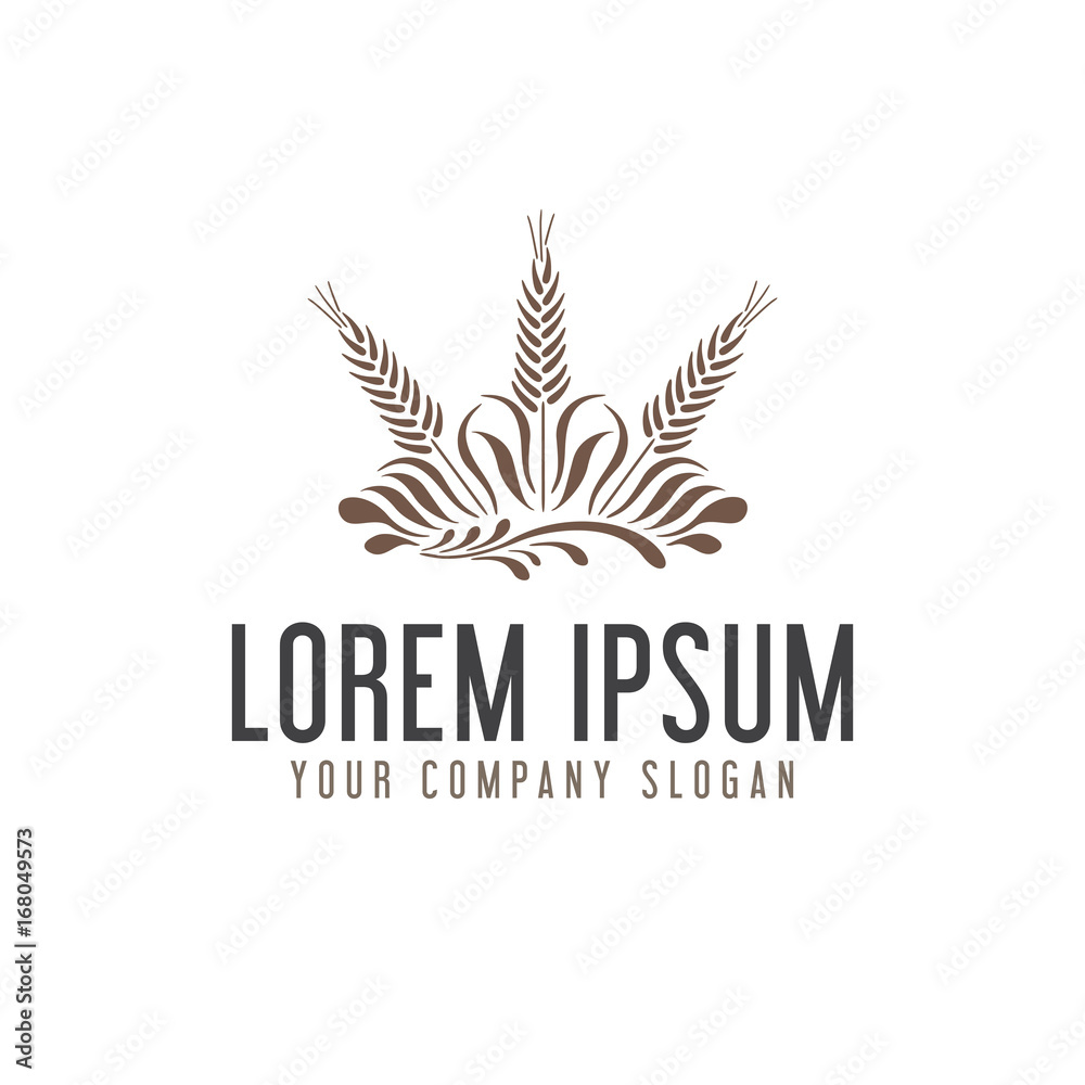 Obraz premium luxury floral logo design concept template