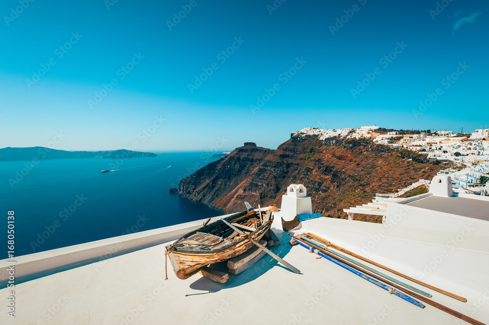 Obraz premium Village of Imerovigli in Santorini Greece