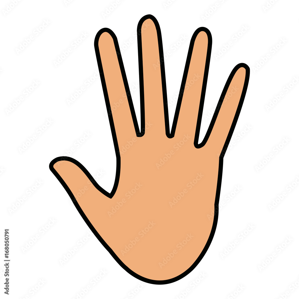 hand showing five finger waving gesture icon vector illustration hand showing five finger waving gesture icon vector illustration