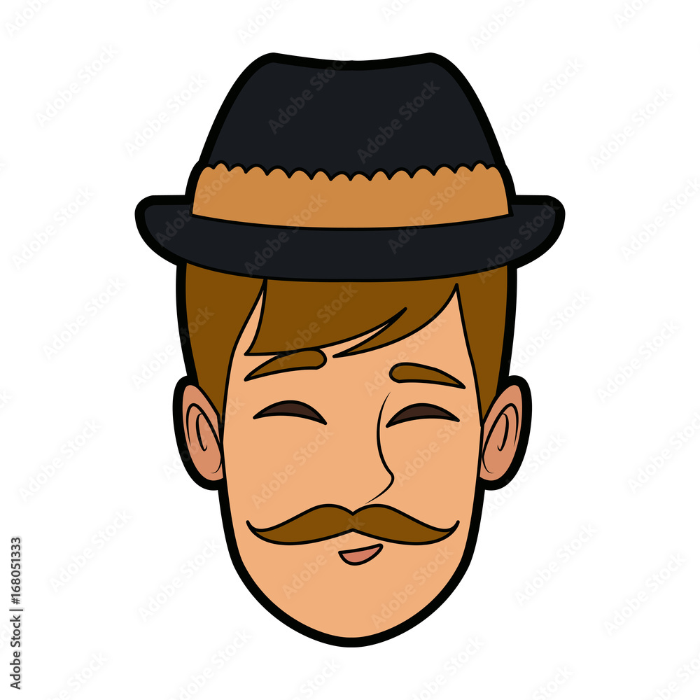 character man face happy smile cartoon vector illustration character man face happy smile cartoon vector illustration