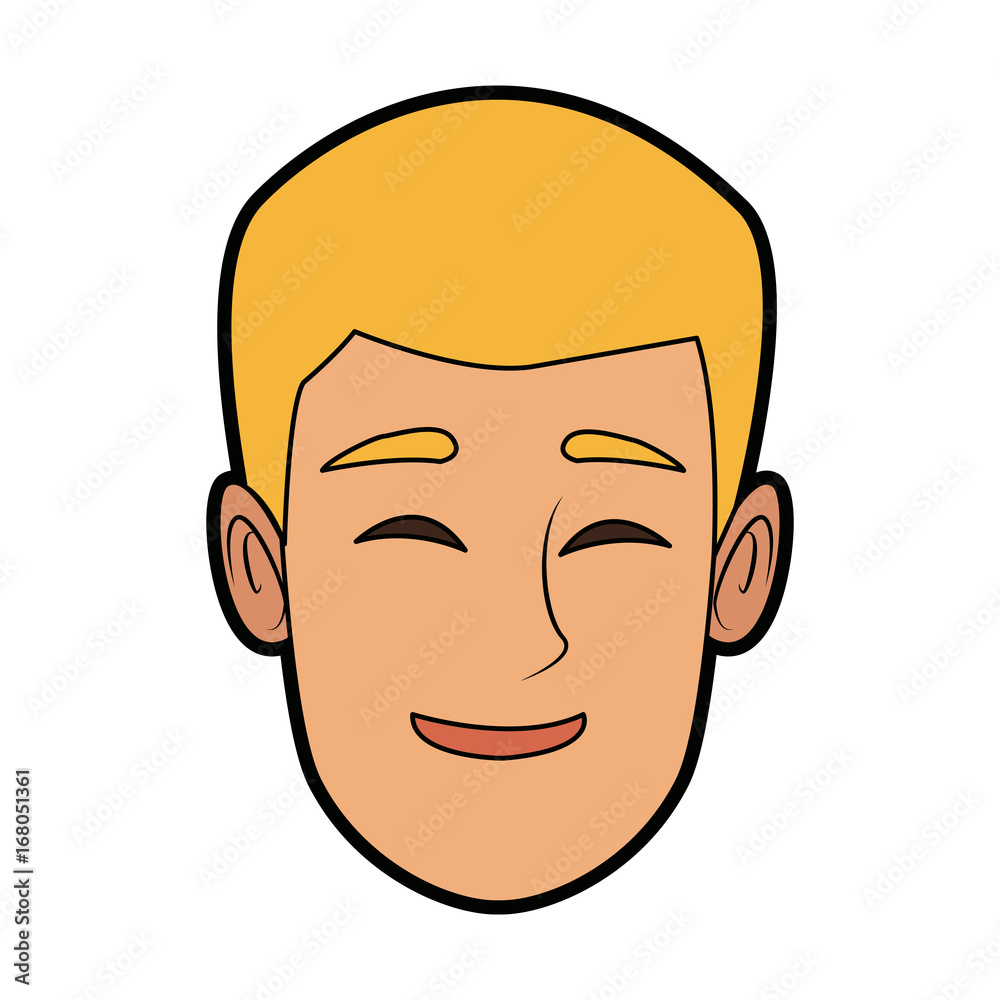 character man face happy smile cartoon vector illustration character man face happy smile cartoon vector illustration