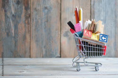 Back to school shopping cart