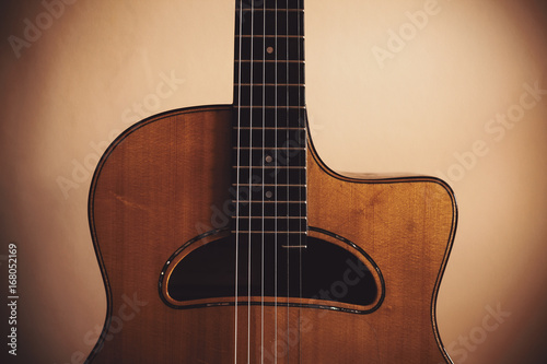 Canvas Print Manouche Guitar Details