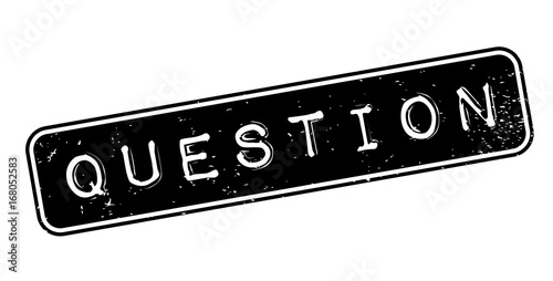 Question rubber stamp. Grunge design with dust scratches. Effects can be easily removed for a clean, crisp look. Color is easily changed.