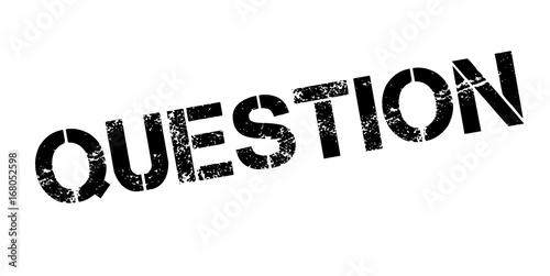 Question rubber stamp. Grunge design with dust scratches. Effects can be easily removed for a clean, crisp look. Color is easily changed.