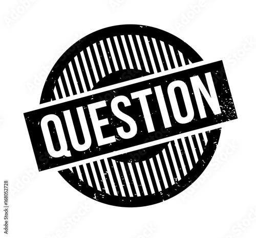 Question rubber stamp. Grunge design with dust scratches. Effects can be easily removed for a clean, crisp look. Color is easily changed.