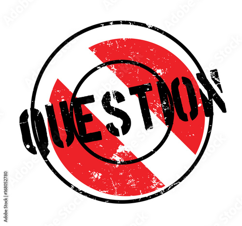 Question rubber stamp. Grunge design with dust scratches. Effects can be easily removed for a clean, crisp look. Color is easily changed.