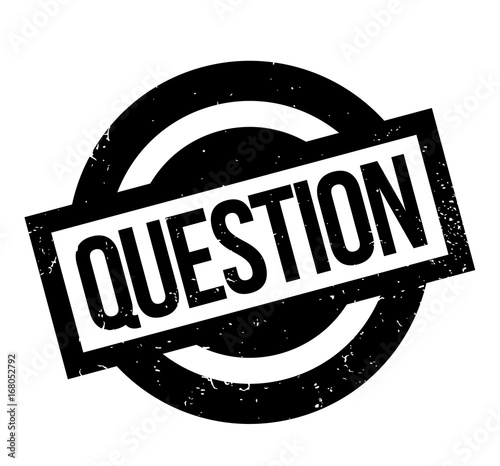 Question rubber stamp. Grunge design with dust scratches. Effects can be easily removed for a clean, crisp look. Color is easily changed.