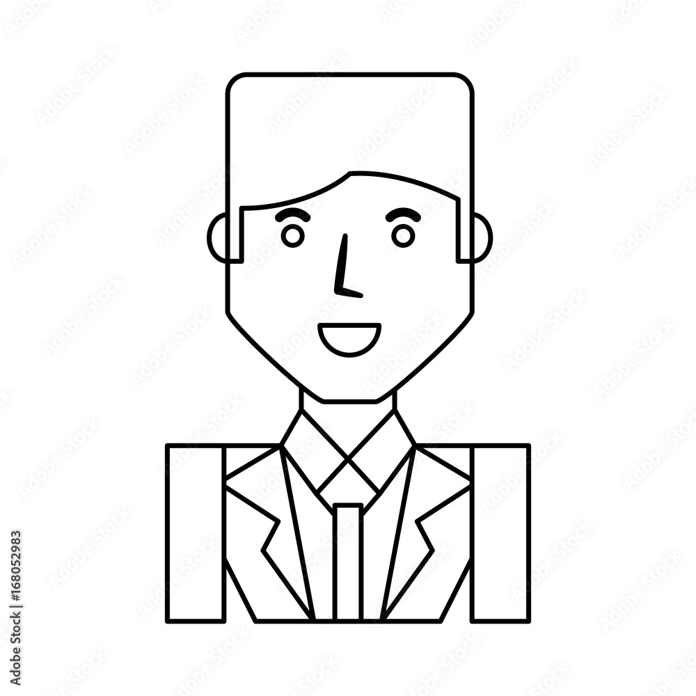 Businessman profile cartoon Businessman profile cartoon