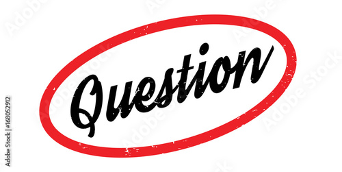 Question rubber stamp. Grunge design with dust scratches. Effects can be easily removed for a clean, crisp look. Color is easily changed.