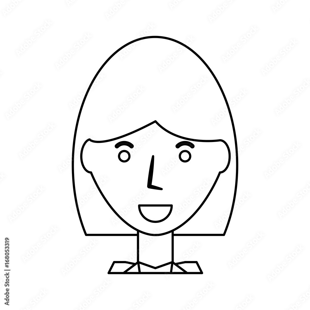 Business woman profile cartoon