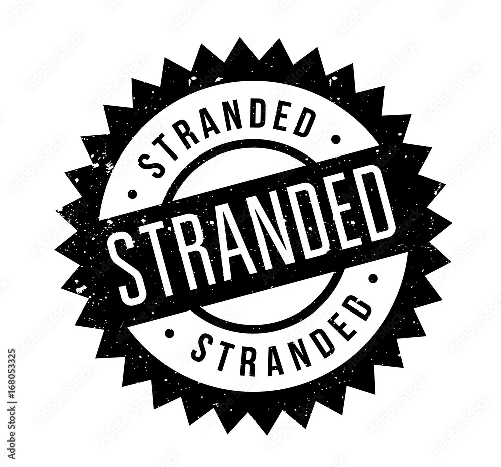 Stranded rubber stamp. Grunge design with dust scratches. Effects can be easily removed for a clean, crisp look. Color is easily changed. Stranded rubber stamp. Grunge design with dust scratches. Effects can be easily removed for a clean, crisp look. Color is easily changed.