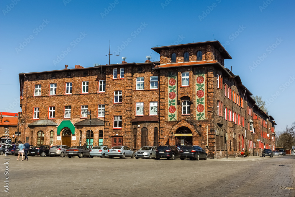 Old building in Historical district Nikiszowiec in Katowice, Silesian, Poland