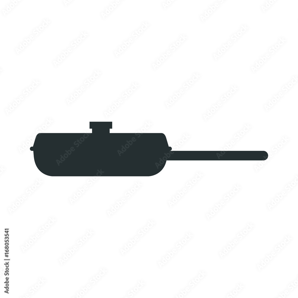 frying pan for cooking handle round object vector illustration frying pan for cooking handle round object vector illustration