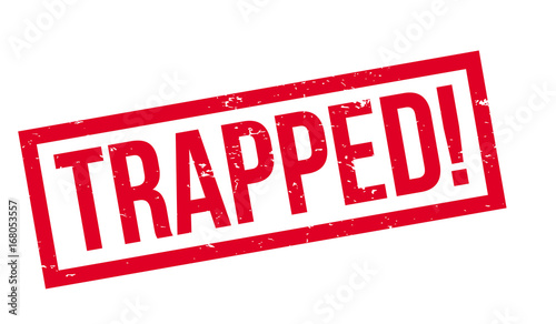 Trapped rubber stamp. Grunge design with dust scratches. Effects can be easily removed for a clean, crisp look. Color is easily changed.