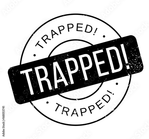 Trapped rubber stamp. Grunge design with dust scratches. Effects can be easily removed for a clean, crisp look. Color is easily changed.
