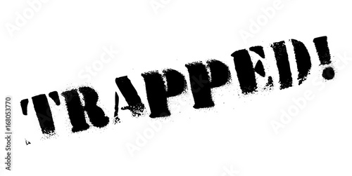 Trapped rubber stamp. Grunge design with dust scratches. Effects can be easily removed for a clean, crisp look. Color is easily changed.