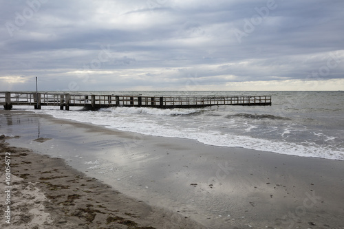 Wellengang an der Küste, Kühlungsborn, Mecklenburg-Vorpommern, Deutschland, Europa