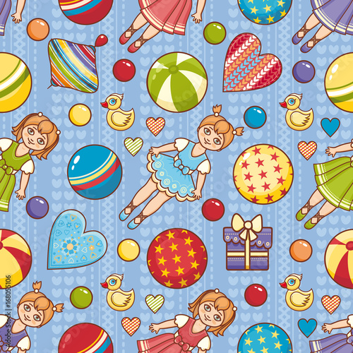 Little Ballerina. Gift box, flower and heart. 