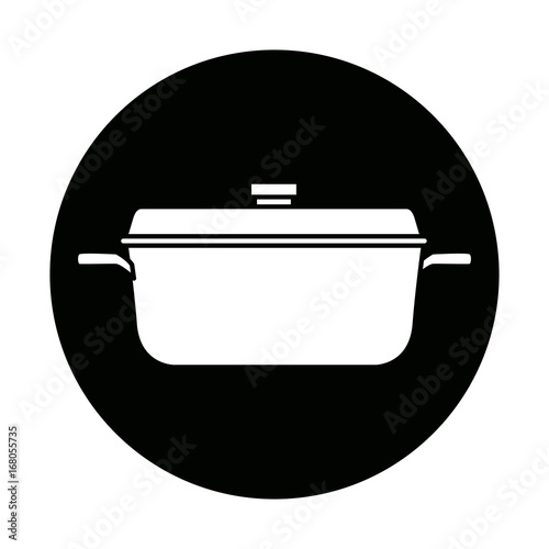 pan of stainless casserole cooking domestic vector illustration