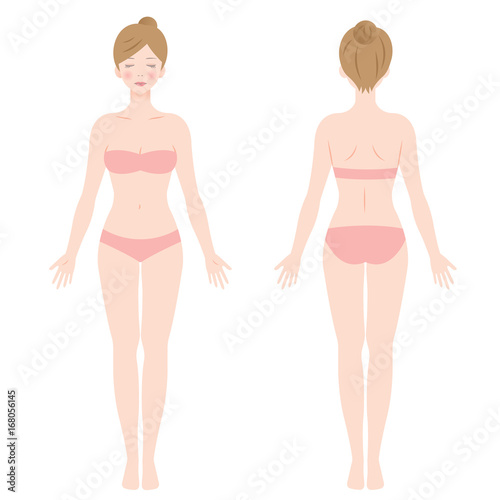 女性　体　全身
