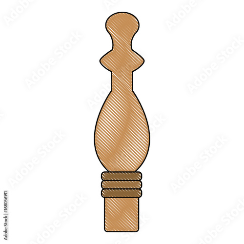 pepper mill condiment cooking on white background vector illustration