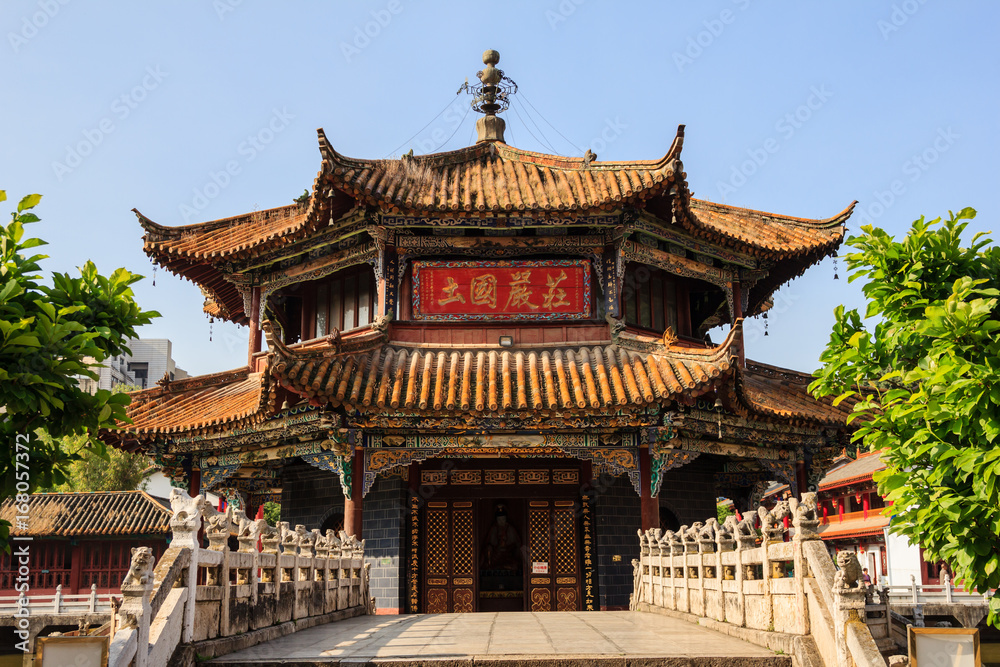 Traditional Chinese architecture in a Buddhist temple