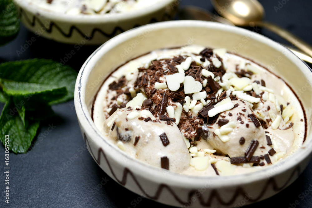 Summertime ice cream in a bowl Summertime ice cream in a bowl