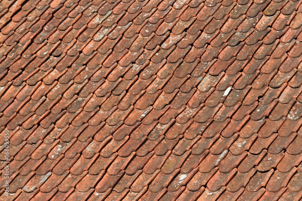 Shot of roof tiles on an old house. Shot of roof tiles on an old house.