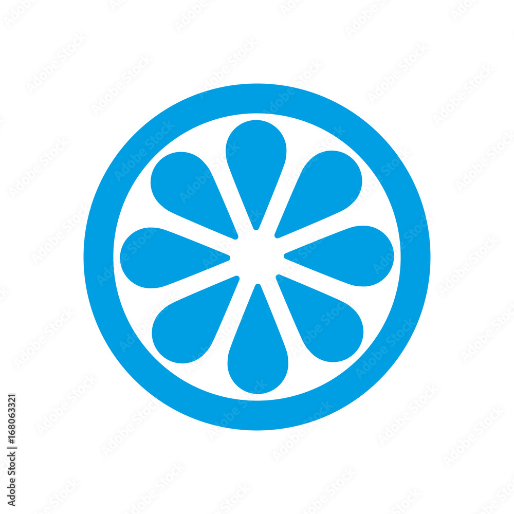 Obraz premium lemon slice icon