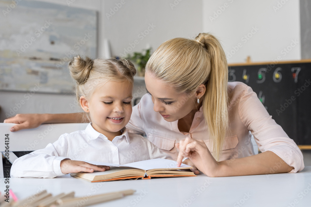 mother and daughter reading book mother and daughter reading book