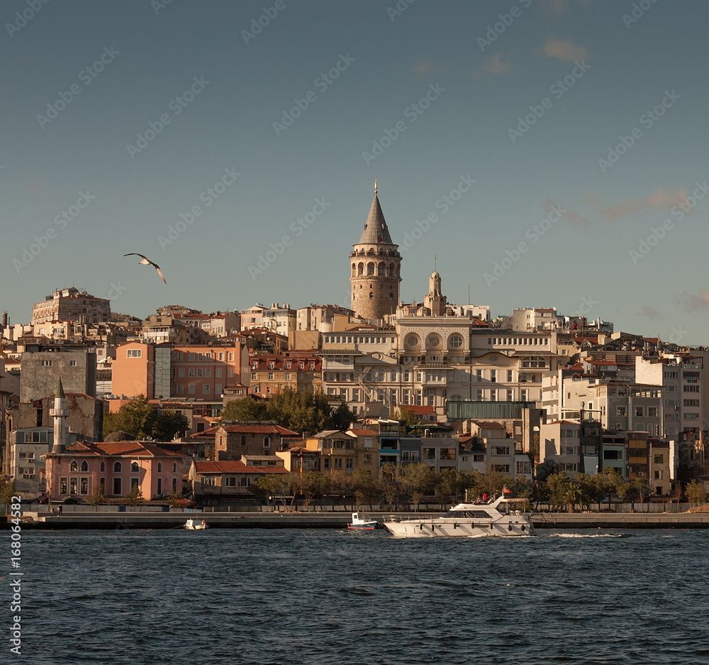 Galata Tower and Boat